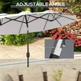 thumbnail image 3 of Outsunny 9.5' Double-sided Patio Umbrella Tilt Outdoor Umbrella, White, 3 of 9