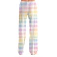 thumbnail image 4 of Trgacdwlo Plaid Womens Pajama Pants Fall Wide Leg Women's Pajama Bottoms Elastic Waist Drawstring Cozy Soft Sleep Pants Women, 4 of 4
