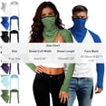 thumbnail image 3 of XUNKUSGA Women Cooling Shawl Arm Sleeve and Neck Gaiter Two Piece Sets for Women Breathable Anti-UV Sun Protection Cooler Shrug with Finger Hole,Purple,Free Size, 3 of 9