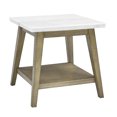 thumbnail image 5 of Steve Silver Vida Indoor 31.5"H Square Mid-Century Genuine Marble End Table with Storage, White, 5 of 5