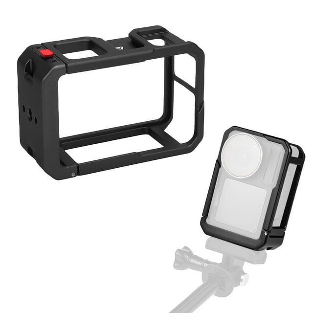 Camera Cage for Action 5Pro Protective Frame Video Rig with Cold Shoe Mount Magnetic Quick Release