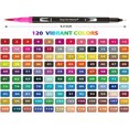 thumbnail image 2 of LNGOOR Dual Brush Marker Pens  120 Colors Art Markers Set With Fine Tip And Brush Tip For Kids Adult Coloring Book Bullet Journaling Note Taking Planner Hand Lettering Calligraphy Drawing, 2 of 6