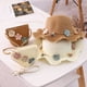 thumbnail image 5 of Sombrero de paja con encaje de verano para niñas, sombrero de ala grande a la moda para padres e hijos, conjunto de bolso de encaje con colgante de flores para viajes, 5 of 6