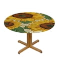 thumbnail image 3 of HAOXIT Back Round Round Heavy Restaurant Quality Spill Repellent Table Cover, 31-35, 3 of 8