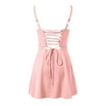 thumbnail image 6 of IWRICH Women's Summer Corset Mini Graduation Dress Lace up Backless A-Line Flowy Sundress Going out Trendy Party Dresses Pink L, 6 of 6