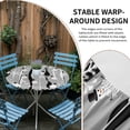 thumbnail image 2 of Grey Black Christmas Round Tablecloth for 45-54 Inch Tables, Fitted Table Cover with Elastic Edge, Xmas Snowman Snowflake Waterproof Outdoor Table Cloth Protector for Patio Garden Dinner Picnic, 2 of 9