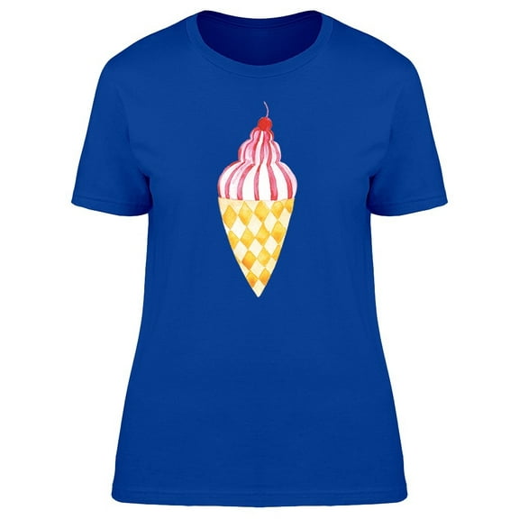 Cool Retro Watercolor Ice Cream Tee Women's -Image by Shutterstock