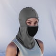 thumbnail image 5 of Ofertas Únicas 1 Pc Máscara Facial Balaclava de Seda Fría Sólida Gris Oscuro, 5 of 5