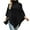 Black, variant on IDOPIP Black Sweater for Women Dressy Winter Turtle Neck Poncho Sweater Elegant Warm Knitted Pullover Size F 2025