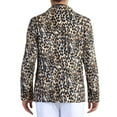 thumbnail image 3 of INSPIRE CHIC Leopard Blazer for Men's Peak Lapel Double-Breasted Sport Coat Animal Suit Jacket S Brown, 3 of 6