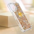 thumbnail image 4 of Funda para iPhone 16 Plus con Brillo Líquido Flotante, Purpurina, Parachoques y Anillo Giratorio Soporte, 4 of 5