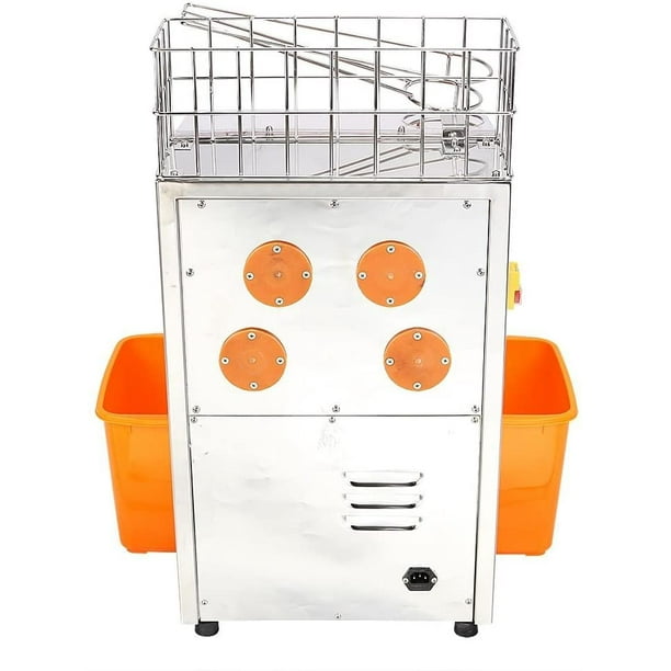 INTBUYING 110V Commercial Machine à jus d'orange Presse-agrumes électrique  Presse-agrumes Presse-agrumes avec panier en plastique avec grattoir pour  usage commercial domestique 