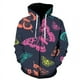 thumbnail image 1 of Sudadera con capucha y cremallera con estampado 3D de mariposas de dibujos animados para hombre y mujer, estilo urbano, estilo holgado, para otoño y primavera, talla 4XL, 1 of 6