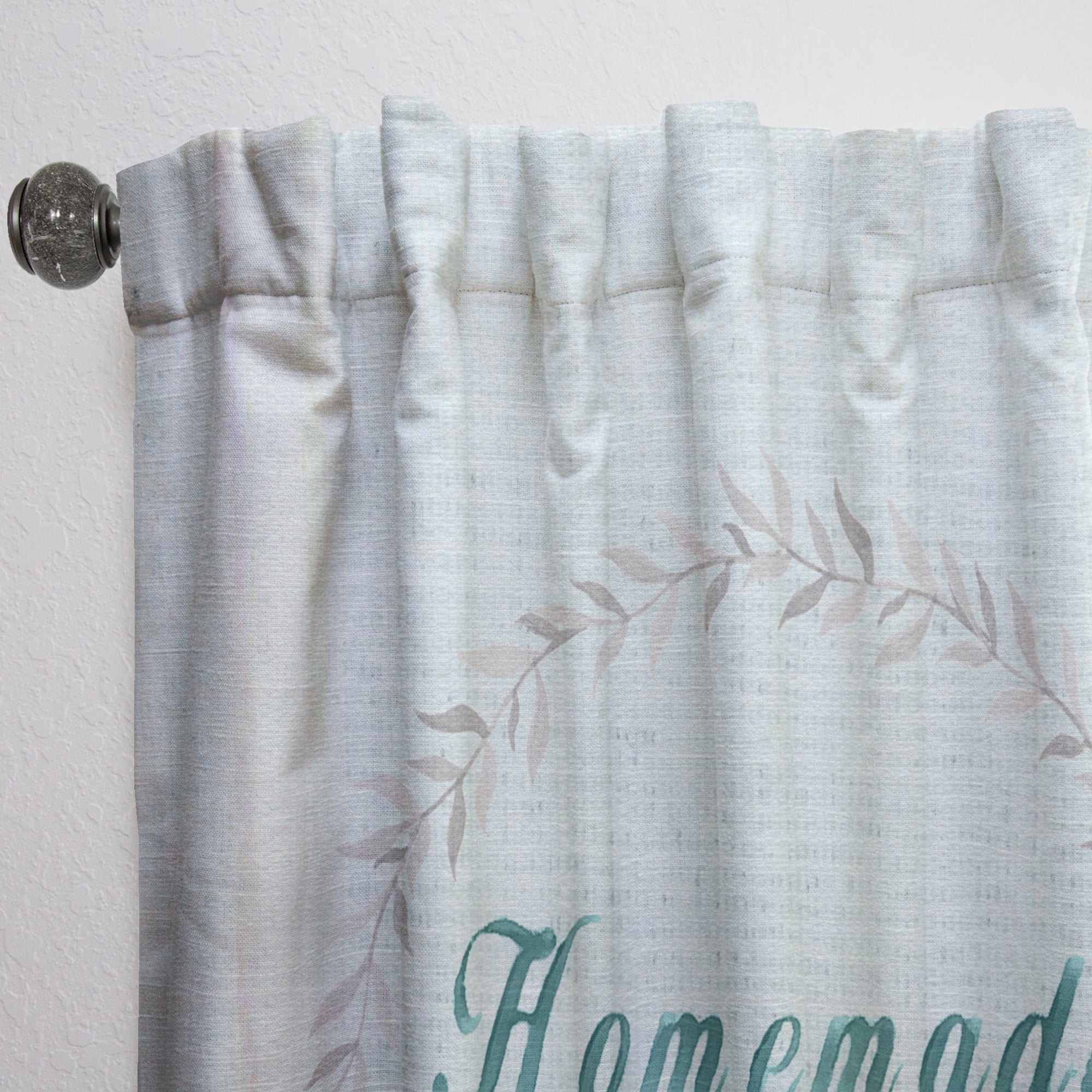 Designart 'Farmhouse Quote On Florals X' Farmhouse Curtain Panel
