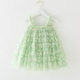 thumbnail image 2 of THDHVS Girls Summer Dresses, Dresses for Kids, Fashionable Kid's Cake Puffy Skirt Sleeveless Suspender Mesh Casual Dress Green 3-6 Months, 2 of 5