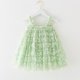thumbnail image 2 of Odeerbi Niñas Verano Floral Tul Tutu Vestido Tank Vestido Cake Puffy Vestido Sin Mangas Tirante Malla Vestido de Sol, 2 of 5