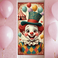 thumbnail image 2 of Colorful Design Clown Party Banner Carnival Theme Balloon Decoration Jester Hat Polyester Material for Kids Celebration Indoor Event Circus, 2 of 8