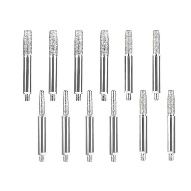 12Pcs Carbide Chainsaw Sharpener Bits Carborundum for Various Chain Sizes, Improves Work Efficiency