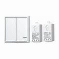 thumbnail image 1 of Wireless Light Switch Kit, 1 Double Switch + 2 Receivers, No Wiring Required, Easy to Install, 1 of 5