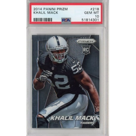 

Graded 2014 Panini Prizm Khalil Mack #218 Rookie RC Football Card PSA 10 Gem Mint