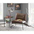 thumbnail image 5 of LumiSource Black Metal, Espresso PU Casper Accent Chair, 5 of 10