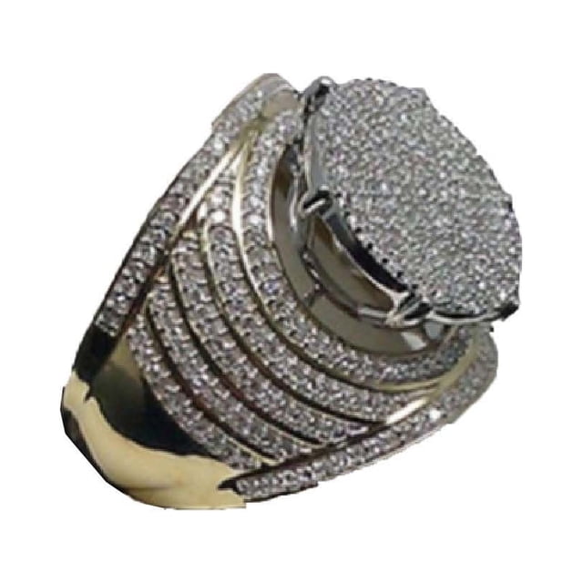 Birdeem Luxury Full Diamond Micro Set Ring Gold Plated Ring Full Diamond Set Diamond Ring