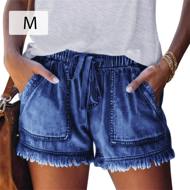 Fashion Women Short Jeans Short Pants for Women′ S Blue High