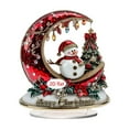 thumbnail image 1 of LSLJS Christmas Santa Claus Snowman Acrylic Flat Decoration Christmas Decorations, 1 of 4