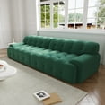 thumbnail image 4 of bokifol 102.4" Oversized Loveseat Sofa Couch for Living Room,3D Textured Knit Fabric Sofa,No Assembly Required(Green), 4 of 10