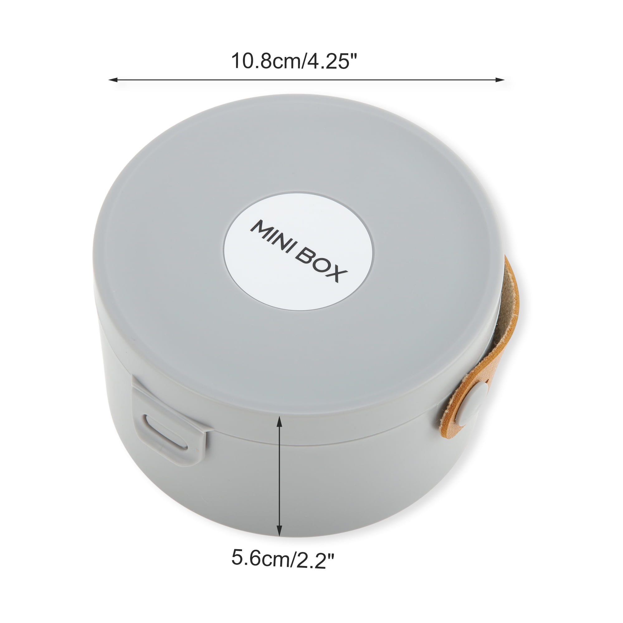 Unique Bargains Elegant Round Multi-Function Jewelry Box Organizer Gray