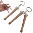 thumbnail image 2 of Mini Drumstick Keychain Wooden Drum Stick Buckle Ring Key Chain Gadget Jewelry Gifts for Birthday Holiday, 2 of 8