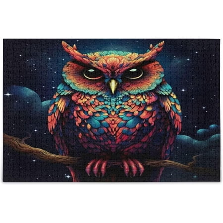 BESTKITTY Puzzle- Owls Jigsaw Puzzles,1000 Piece Puzzles for Family - Fun Intellectual Decompressing Educational Games(396)