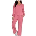 thumbnail image 2 of Brilliant Womens Plus Size Clearance Fall Women 2023 Color Sports Suit Casual Sports Hoodie Pant Two-piece Set, 2 of 7