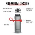 thumbnail image 3 of OHMY FIT Tritan Sports Water Bottle 30 oz, Magnetic Strap Fast Flow Straw, Silicone Carrier Holder Handle Accessory, 1 Click Open Sports Flip Top, Leak Proof Lid on Wide Mouth, BPA Free, 3 of 8
