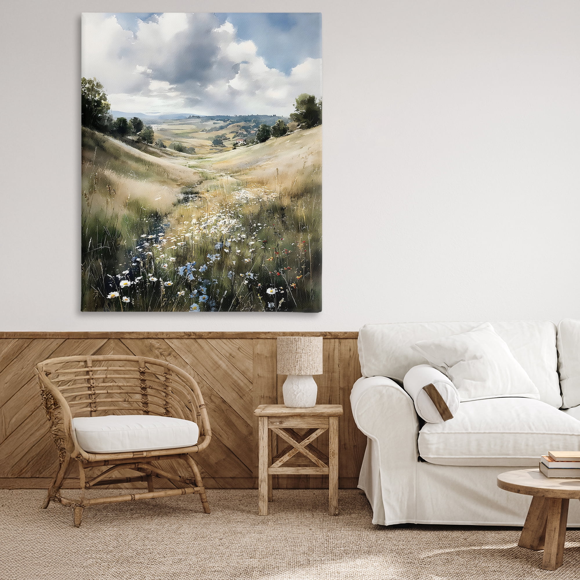 Stupell Industries Floral Valley of Wild Daisies Canvas Wall Art, design by Franklyn Gregory