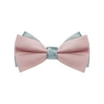 thumbnail image 1 of INSPIRAR CHIC Corbata de Pajarita Vintage de Dos Colores para el Día del Padre para Banquete, Boda, Fiesta y Más Rosa-Gris Talla Única, 1 of 4
