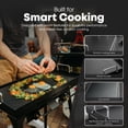 thumbnail image 3 of GasOne 25 x 16 In Pre-Seasoned Non Stick Griddle – Multipurpose Propane Griddle Grill for Steaks, Burgers – Oil Catcher Flat Top Grill with Reinforced Bars and Air Vents – Even Heat Distribution, 3 of 7