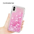 thumbnail image 2 of FIEWESEY Case for iPhone XS MAX,3 in1 Layers Hybrid Liquid Stars Shaped Glitter Flowing Quicksand case Clear Soft Shockproof TPU Slim Protective Cover for iPhone XS MAX(Pink), 2 of 6