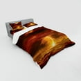 thumbnail image 2 of Ambesonne Nature Bedding Set 4 Pcs, Storm Full Moon Beams, Queen, Orange Yellow, 2 of 2