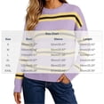 thumbnail image 3 of Zeijnsda Womens Winter Sweaters Thicken Warm Striped Sweaters Crew Neck Knit Pullover Sweaters for Women, 3 of 6