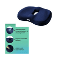 thumbnail image 4 of Dona Ortopédica Para Hemorroides Y Coxis Grande Almohadas Belug Azul, 4 of 5