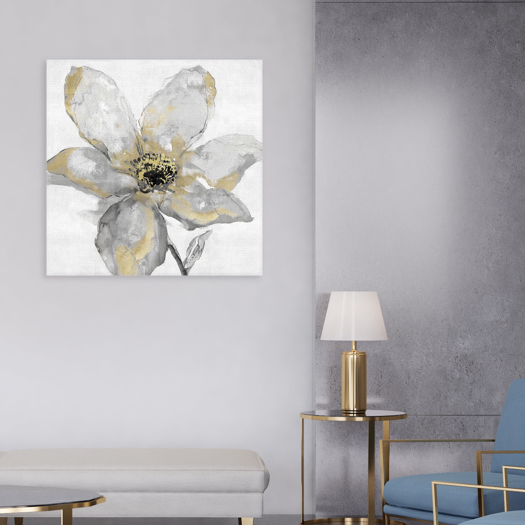 Petals and Gold by Tania Bello Floral Canvas Art