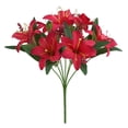 thumbnail image 2 of Sunjoy Tech 1Pc Artificial Flower 7 Heads Realistic Vivid Non-fading Not Wither Decorative Gift Lily Fake Flower Bouquet Home Art Decoration Scene Layout, 2 of 8