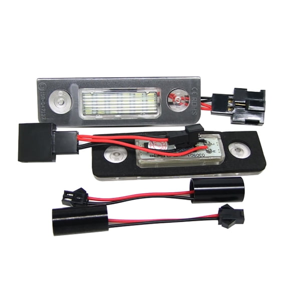 2x Bright Car Number License Plate Lights Lamp Replacement Accessories For Skoda
