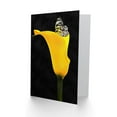thumbnail image 2 of Yellow Flower Black White Butterfly Photo Birthday Greetings Card Plus Envelope Blank inside, 2 of 3