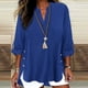 thumbnail image 1 of TaTaai Women's V-Neck Button Pullover, Long Sleeve Casual Blouse Top, Soft Versatile Shirt for Winter Spring and Fall, Perfect for Thanksgiving Events Gift, 1 of 5