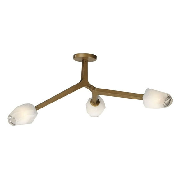 ET2 Lighting - Blossom - 27 Inch 12W 3 LED Flush Mount-Natural Aged Brass Finish
