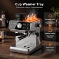 thumbnail image 5 of MOEFO Espresso Machine with Grinder, 20 Bar Programmable Semi-Automatic Coffee Maker, Visual Pressure Gauge & Touchscreen, Compact Design with 44-Grind Settings, Make Americano, Latte, 5 of 9