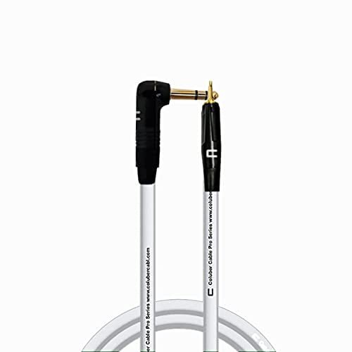 Coluber Cable Right Angle 1/4" TRS to 3.5 TS Male Pro 3-Pin Audio Connector