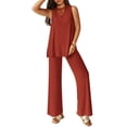 thumbnail image 1 of Conjunto de Chándal PRETTYGARDEN 2 Piezas para Mujer Rojo Ladrillo Talla M, 1 of 8